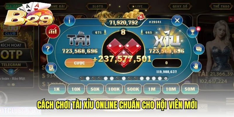 Cách chơi Tài Xỉu B26 chuẩn cho hội viên mới