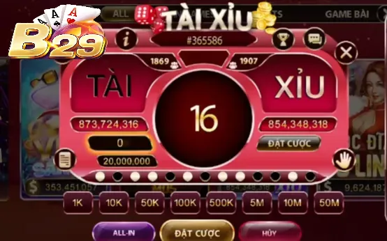 Lịch sử Kết Quả Tài Xỉu B29